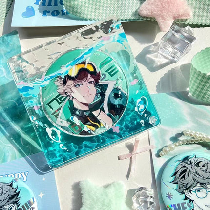 Anime Badge Display | Chen Ni Series Acrylic Gradient Water Ripple Badge Standee FUNIMECITY Goods Display - FUNIMECITY