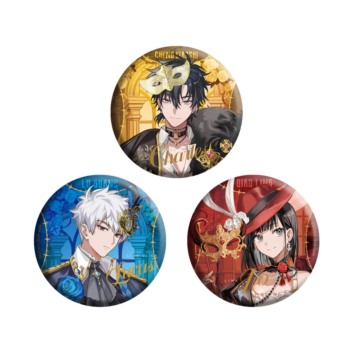 Link Click | Masquerade Ball Badge Set Aimon- FUNIMECITY