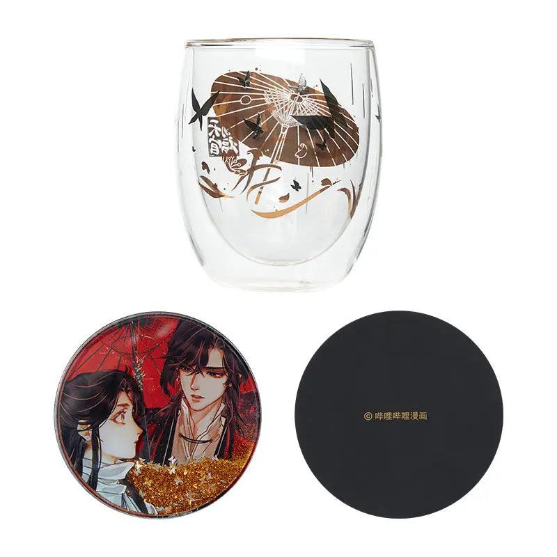 TGCF Heaven Official's Blessing | Glass Cup with Coasters Bilibili- FUNIMECITY Manhua-TGCF-Cup With Pads