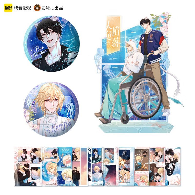 The Falling Merman | Sheng Hai Zhi Yue Acrylic Stand Figure & Badge & Art Card Cang Mei Er- FUNIMECITY