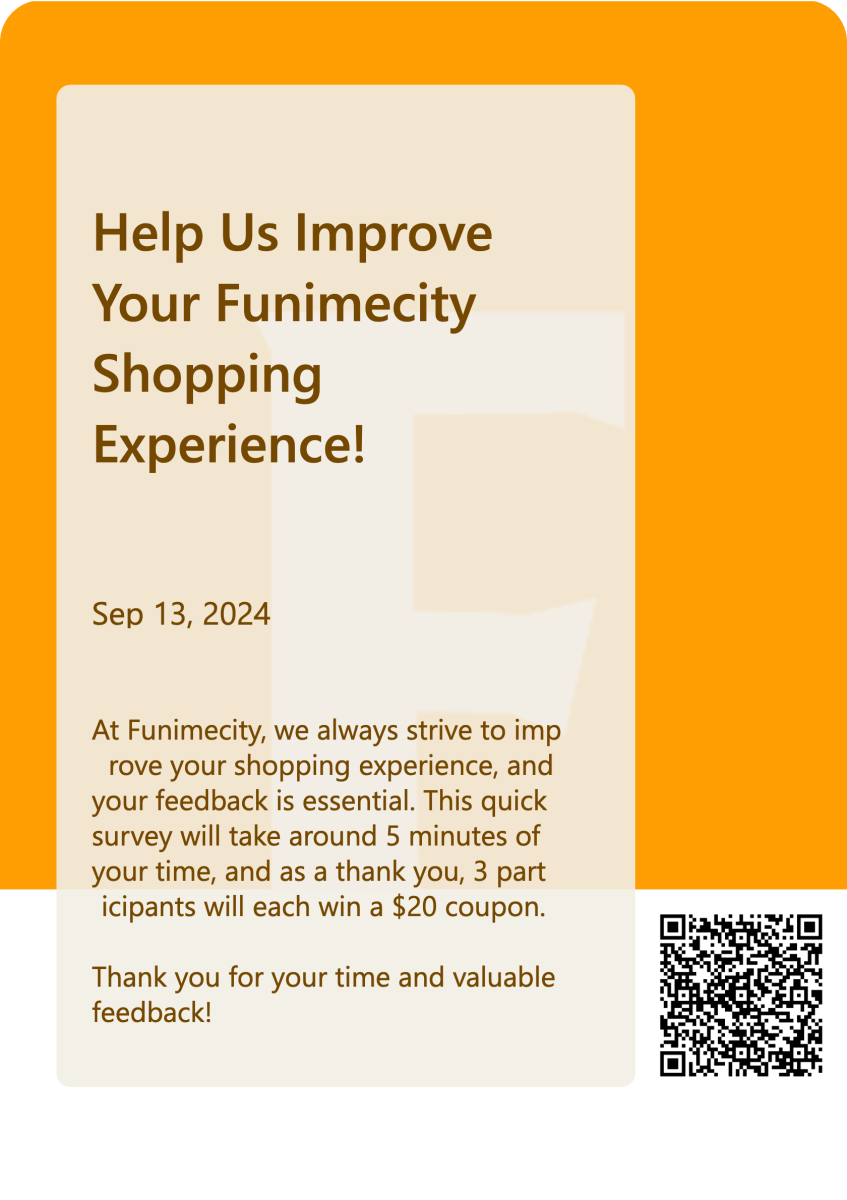 Help Us Improve Your Funimecity Shopping Experience – Take Our 5-Minute Survey! - FUNIMECITY