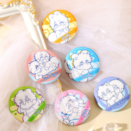 Lying Puppies Will Be Eaten | Tu Ya Dou Dou Series Chibi Badge Set