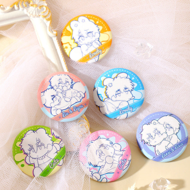 Lying Puppies Will Be Eaten | Tu Ya Dou Dou Series Chibi Badge Set