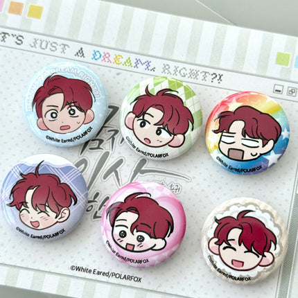 It's Just a Dream... Right?! | Badge & Acrylic Stand Figure & Sticker Set