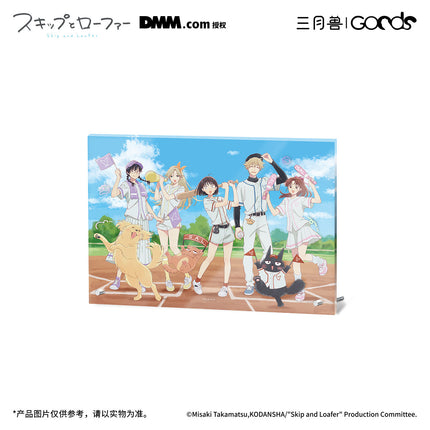 Skip and Loafer | Golden Homerun Series Badge Set & Acrylic Stand Figure & Table Mat Set