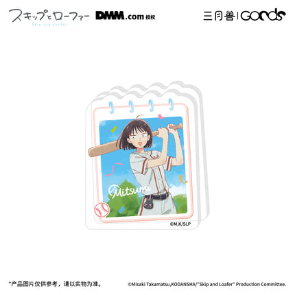 Skip and Loafer | Golden Homerun Series Acrylic Clip & Transparent Card & Holographic Ticket & Acrylic Badge Set