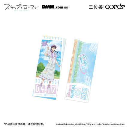 Skip and Loafer | Golden Homerun Series Acrylic Clip & Transparent Card & Holographic Ticket & Acrylic Badge Set