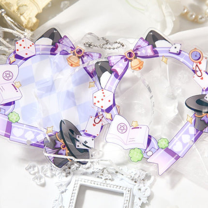 Anime Badge Display | 75mm Badge Acrylic Badge Case Charm Set FUNIMECITY Goods Display - FUNIMECITY