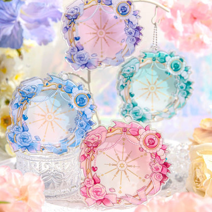 Anime Badge Display | 75mm Badge Acrylic Badge Case Charm Set FUNIMECITY Goods Display - FUNIMECITY