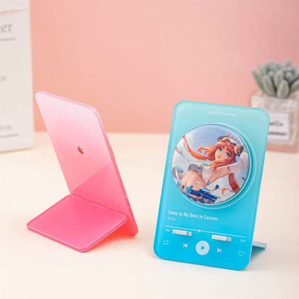 Anime Badge Display | Colorful Aryclic Rotating Badge Holder FUNIMECITY Goods Display - FUNIMECITY