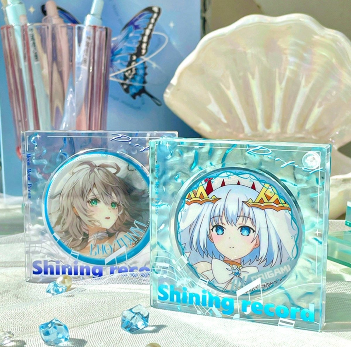 Anime Badge Display | Ice & Sea Acrylic Badge Display FUNIMECITY Goods Display - FUNIMECITY