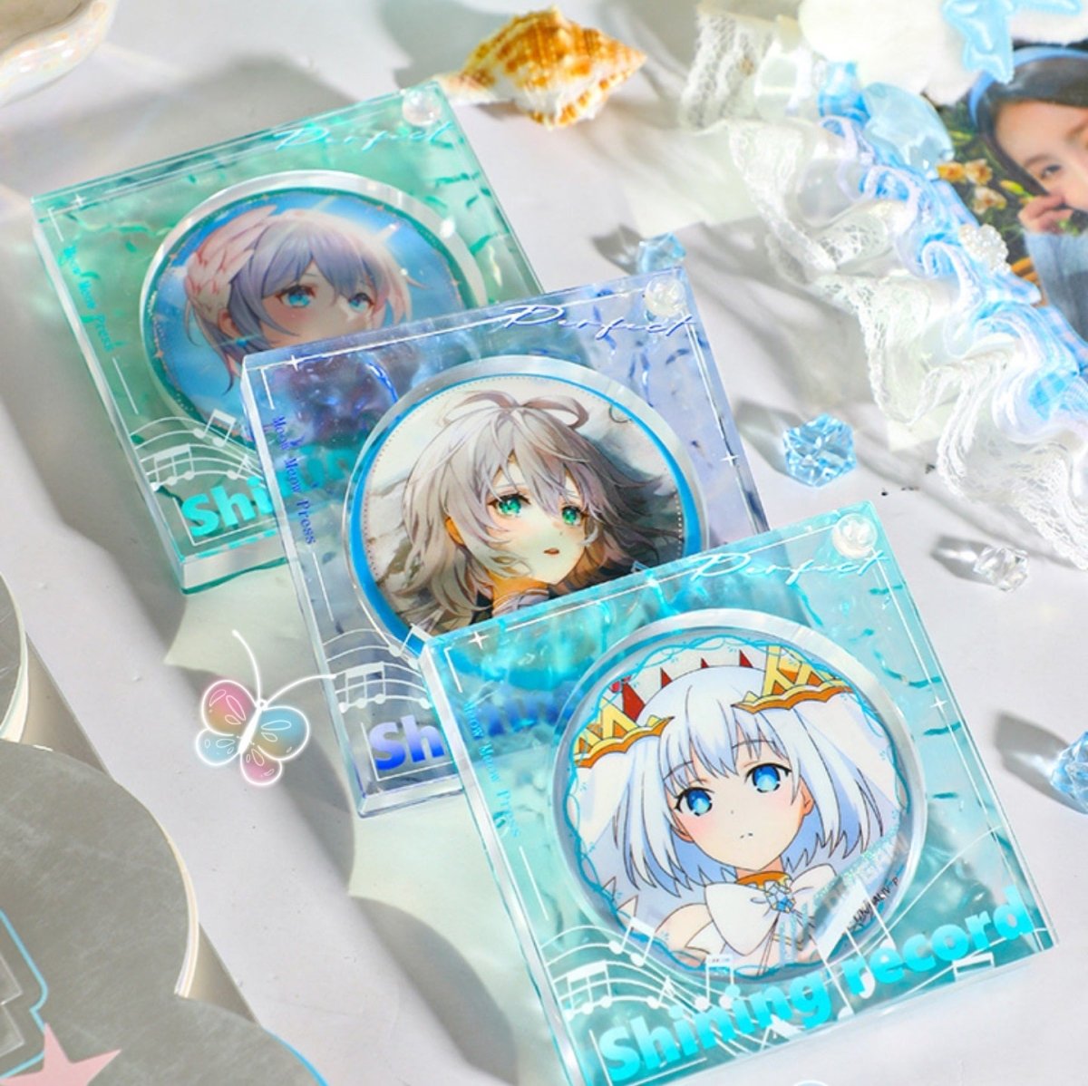 Anime Badge Display | Ice & Sea Acrylic Badge Display FUNIMECITY - FUNIMECITY