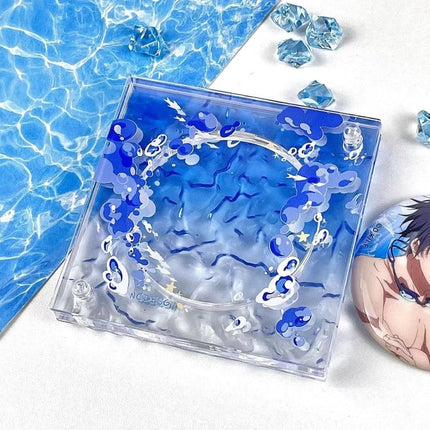 Anime Badge Display | Immersed In The Depths Of The Sea Acrylic Gradient Water Ripple Badge Display FUNIMECITY Goods Display - FUNIMECITY