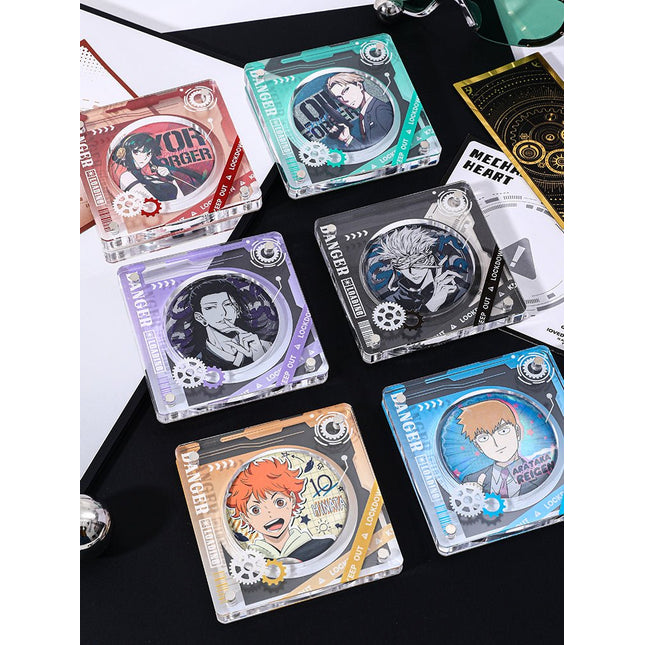 Anime Badge Display | Mechanical Heart Series Acrylic Badge Standee FUNIMECITY Goods Display - FUNIMECITY