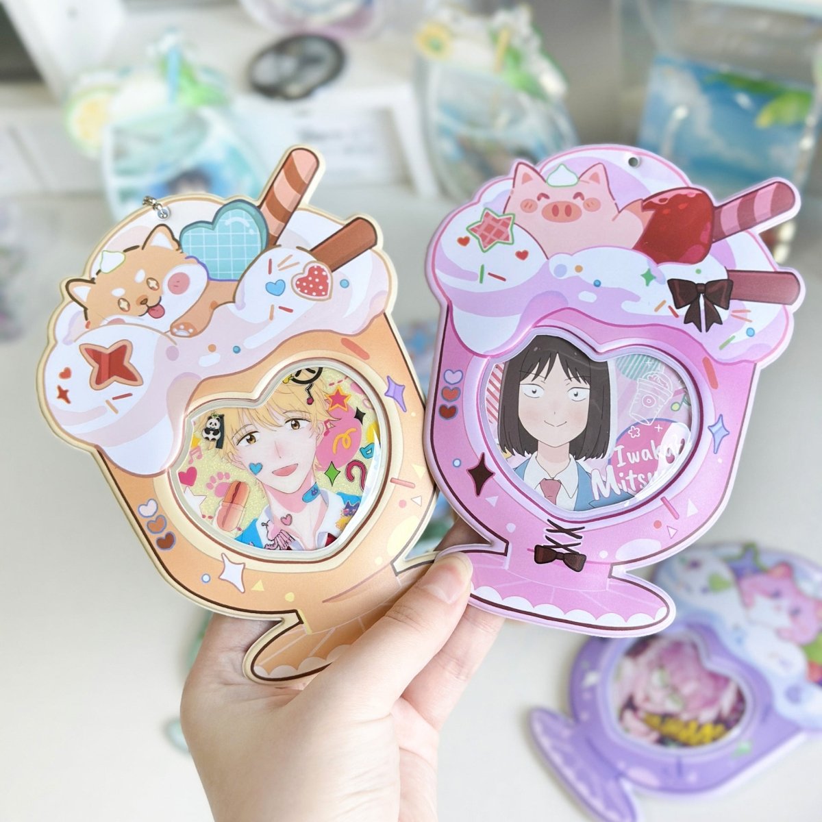 Anime Badge Display | PVC Dessert Cup Badge Stand FUNIMECITY - FUNIMECITY