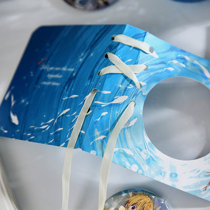 Anime Badge Display | Ribbon Rotating Paper DIY Badge Holder FUNIMECITY Goods Display - FUNIMECITY
