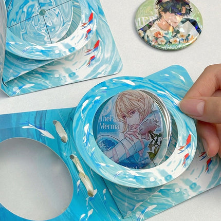 Anime Badge Display | Ribbon Rotating Paper DIY Badge Holder FUNIMECITY Goods Display - FUNIMECITY