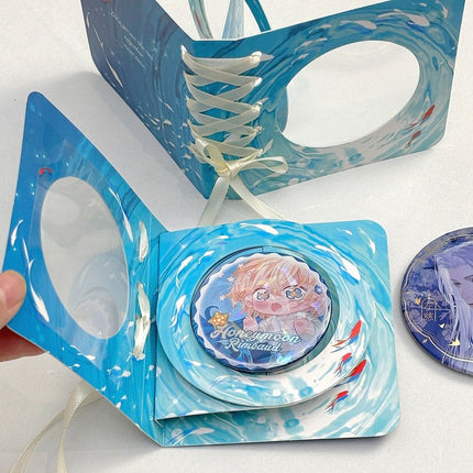 Anime Badge Display | Ribbon Rotating Paper DIY Badge Holder FUNIMECITY Goods Display - FUNIMECITY