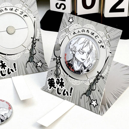 Anime Badge Display | Ribbon Rotating Paper DIY Badge Holder FUNIMECITY Goods Display - FUNIMECITY