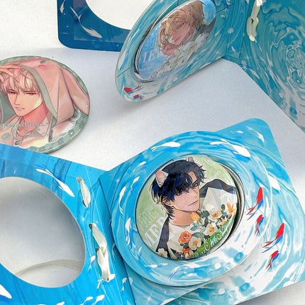Anime Badge Display | Ribbon Rotating Paper DIY Badge Holder FUNIMECITY Goods Display - FUNIMECITY