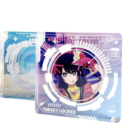 Anime Badge Display | Secret Project Acrylic Badge Standee FUNIMECITY - FUNIMECITY