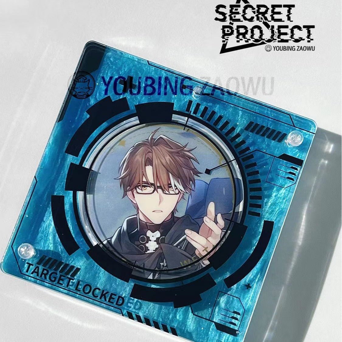 Anime Badge Display | Secret Project Acrylic Badge Standee FUNIMECITY - FUNIMECITY