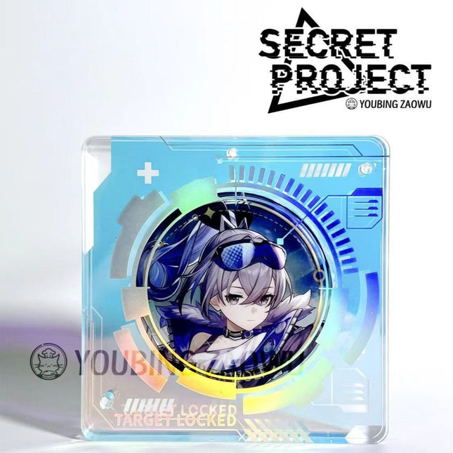 Anime Badge Display | Secret Project Acrylic Badge Standee FUNIMECITY Goods Display - FUNIMECITY