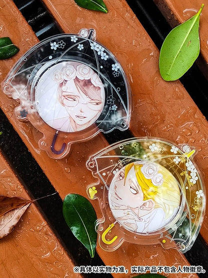 Anime Badge Display | Umbrella Acrylic Badge Case Charm FUNIMECITY Goods Display - FUNIMECITY