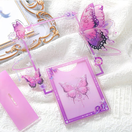 Anime Goods Display | Butterfly Series Acrylic Rotatable Card Holder FUNIMECITY Goods Display - FUNIMECITY