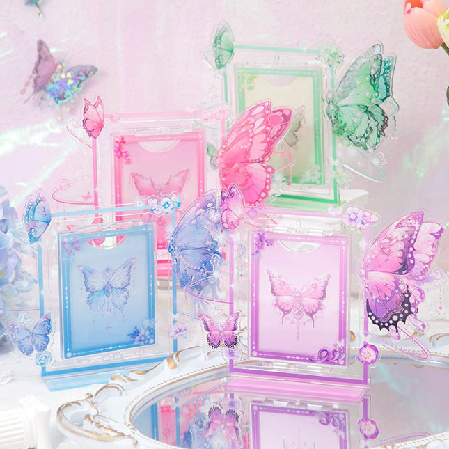Anime Goods Display | Butterfly Series Acrylic Rotatable Card Holder FUNIMECITY Goods Display - FUNIMECITY