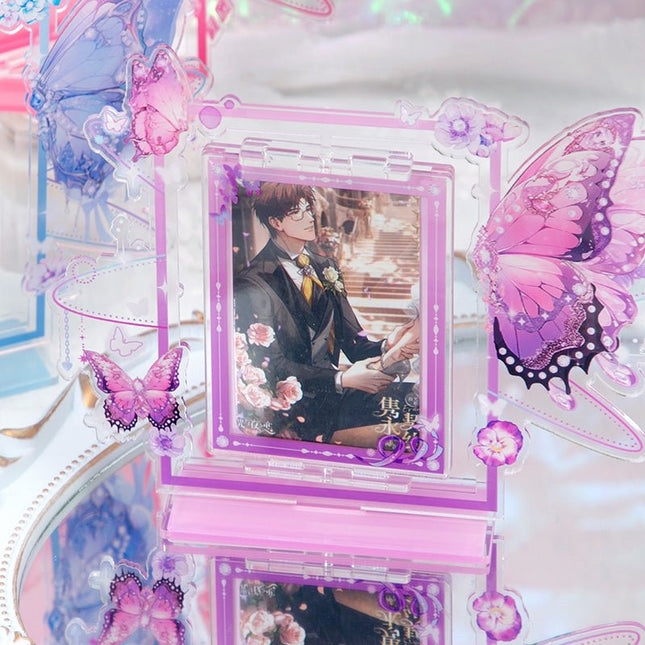 Anime Goods Display | Butterfly Series Acrylic Rotatable Card Holder FUNIMECITY Goods Display - FUNIMECITY