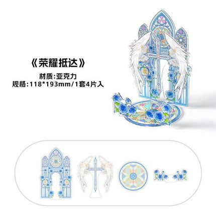 Anime Goods Display | Demons and Angels Series Acrylic Badge Display Stand FUNIMECITY Goods Display - FUNIMECITY