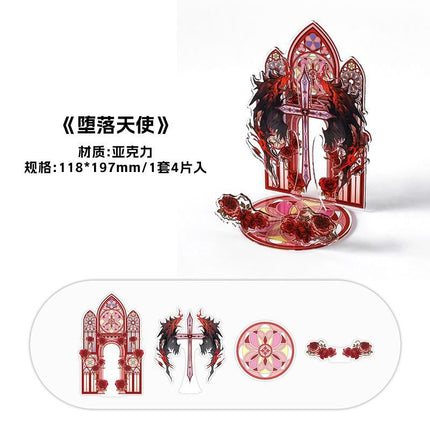 Anime Goods Display | Demons and Angels Series Acrylic Badge Display Stand FUNIMECITY Goods Display - FUNIMECITY
