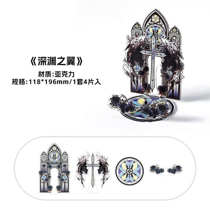 Anime Goods Display | Demons and Angels Series Acrylic Badge Display Stand FUNIMECITY Goods Display - FUNIMECITY