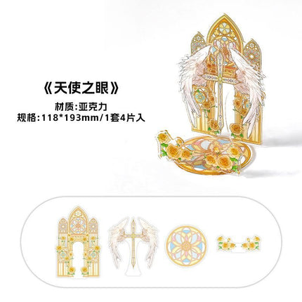 Anime Goods Display | Demons and Angels Series Acrylic Badge Display Stand FUNIMECITY Goods Display - FUNIMECITY