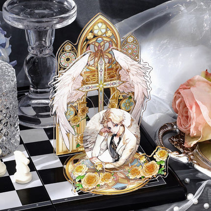 Anime Goods Display | Demons and Angels Series Acrylic Badge Display Stand FUNIMECITY Goods Display - FUNIMECITY