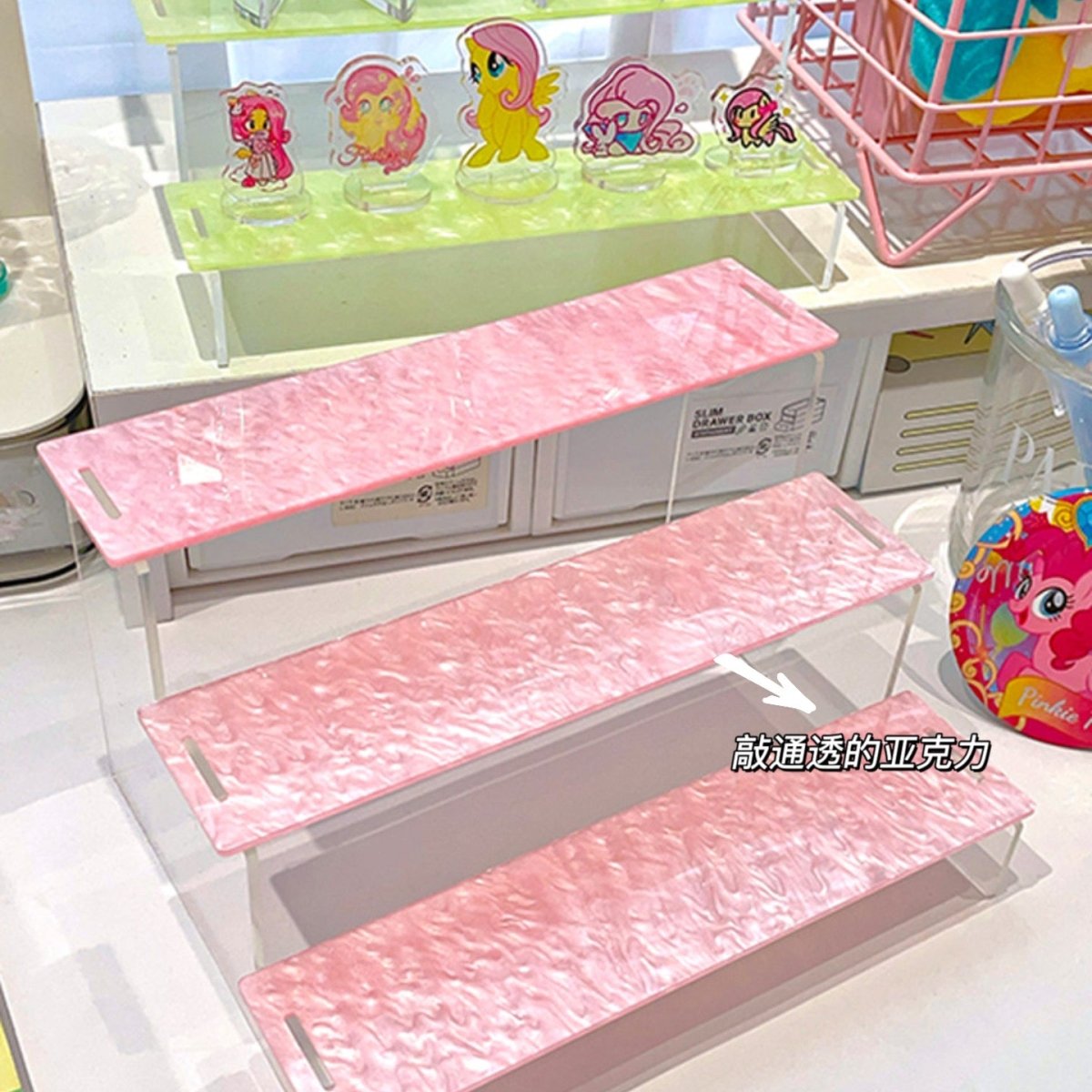 Anime Goods Display | Water ripple Acrylic Display Stand Small Storage Shelf FUNIMECITY - FUNIMECITY