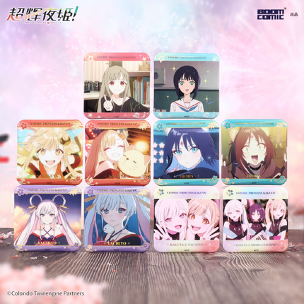 Cosmic Princess Kaguya! | Badge & Art Card Blind Box BOOM COMIC Anime Goods - Funimecity 
