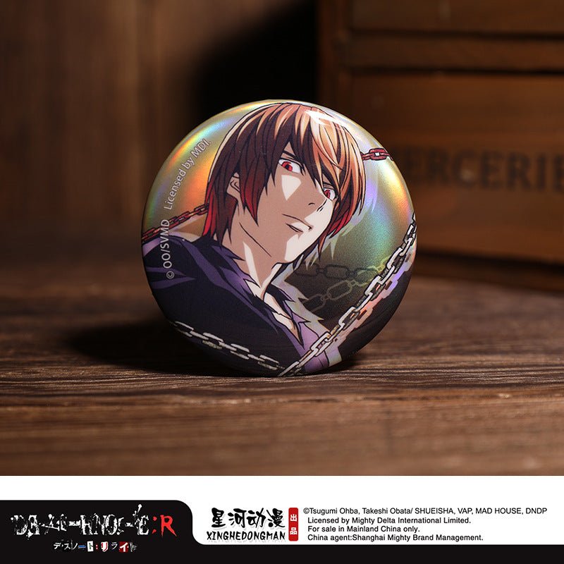 Death Note | Chain & Square Badge Set XINGHEDONGMAN FUNIMECITY Anime Badge