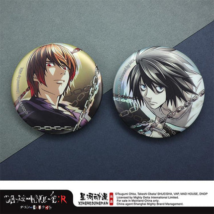 Death Note | Chain & Square Badge Set XINGHEDONGMAN Anime Badge - FUNIMECITY