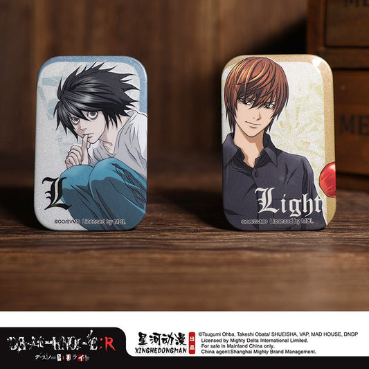 Death Note | Chain & Square Badge Set XINGHEDONGMAN Anime Badge - FUNIMECITY