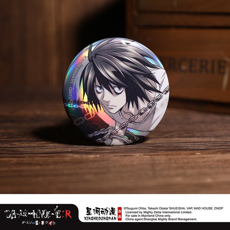 Death Note | Chain & Square Badge Set XINGHEDONGMAN FUNIMECITY Anime Badge