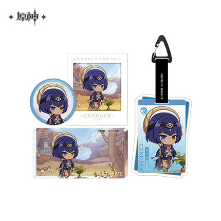 Genshin Impact | Teyvat Nature Discovery Tour Series Chi Badge & Chibi Charm & Chibi Acrylic Standee Set Genshin Impact - FUNIMECITY Genshin - Teyvat Nature Discovery Tour - All In Set - Candace(Bonus Transparent Card)