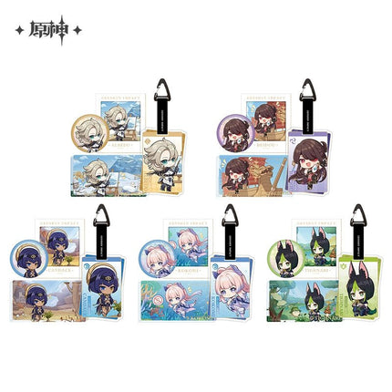 Genshin Impact | Teyvat Nature Discovery Tour Series Chi Badge & Chibi Charm & Chibi Acrylic Standee Set Genshin Impact - FUNIMECITY Genshin - Teyvat Nature Discovery Tour - Chi Badge - Albedo