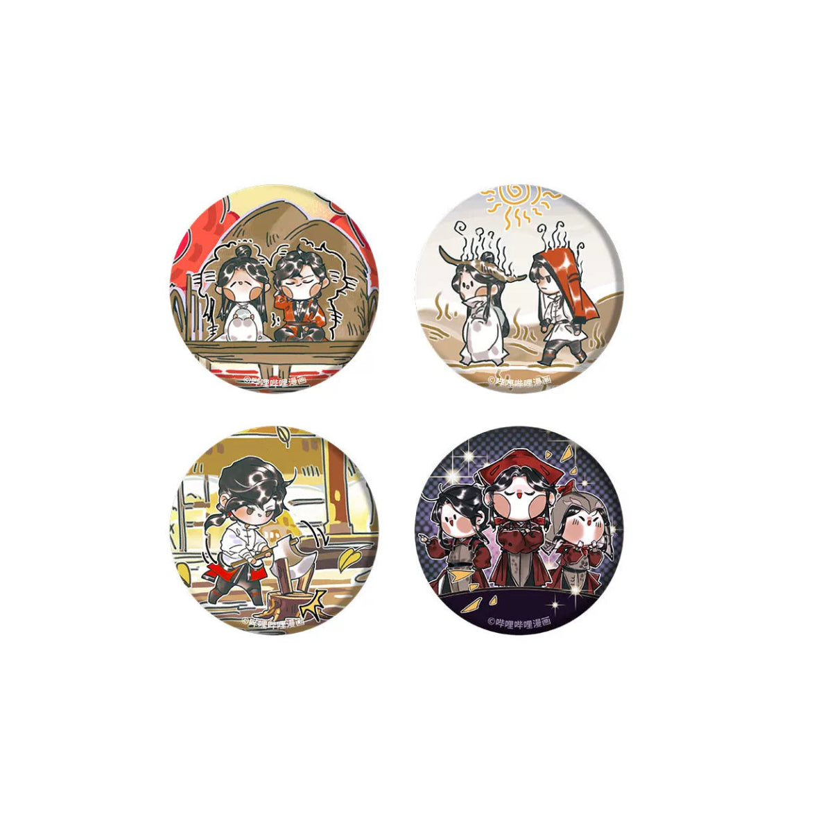 Heaven Official's Blessing | Hua Kai Hua Xie Series Set Li Ting - FUNIMECITY TGCF - Hua Kai Hua Xie - Mini Chibi Badge Set