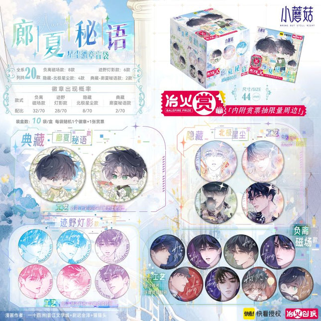 Little Mushroom | Lang Xia Mi Yu Xing Cheng Series Badge Blind Box Ye Huo Chuang Wan Anime Badge - Funimecity 
