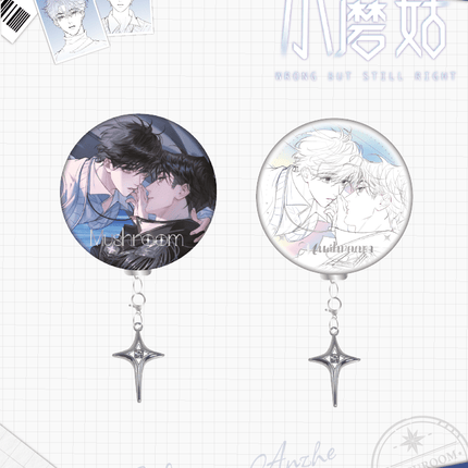 Little Mushroom | Ling Kong Zhi Wen Series Badge Blind Box Set Yuan Gu Dong Man Anime Goods - Funimecity 
