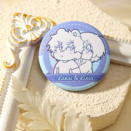 Lying Puppies Will Be Eaten | Tu Ya Dou Dou Series Chibi Badge Set Yuan Gu Dong Man Anime Goods - Funimecity 