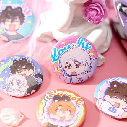 Lying Puppies Will Be Eaten | Xue Gao Dou Dou Series Chibi Badge Set Yuan Gu Dong Man Anime Goods - FUNIMECITY 