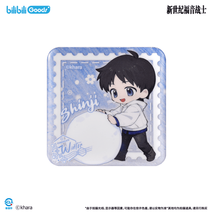 NEON GENESIS EVANGELION | Falling In Winter Series Chibi Badge Bilibili Anime Goods - FUNIMECITY
